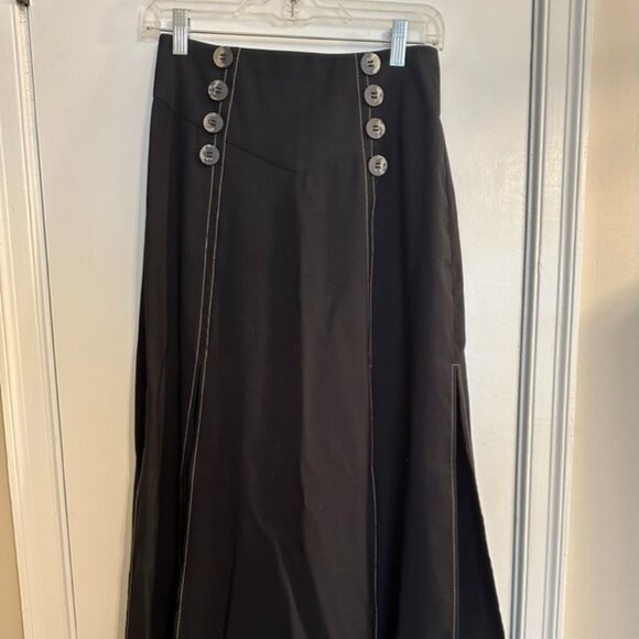 Topshop Midi Split Flare Skirt - Picture 1 of 6